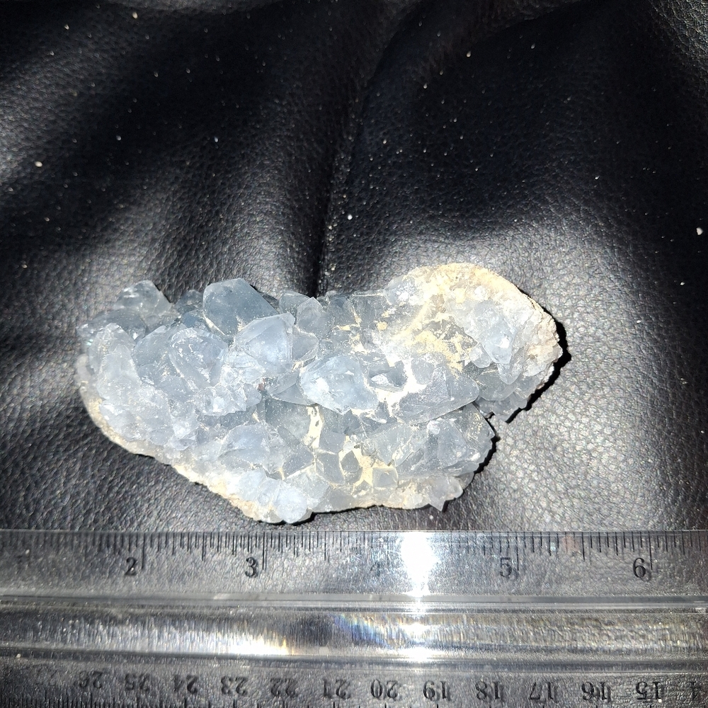 Blue Celestite Crystal Natural Specimen Madagascar 334.4 grams Angel Stone - Picture 4 of 4